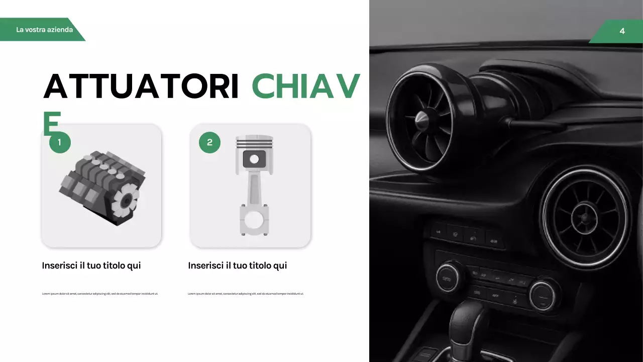 Presentazione automobilistica moderna nera