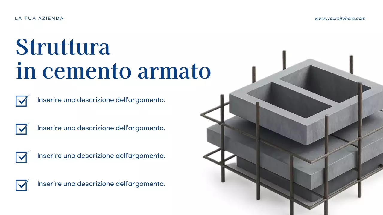 Presentazione aziendale moderna blu