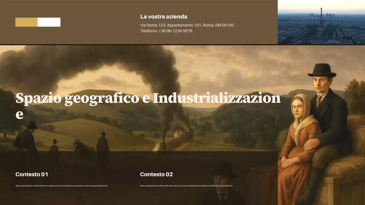 Presentazione del rapporto sull'industrializzazione di Brown Vintage