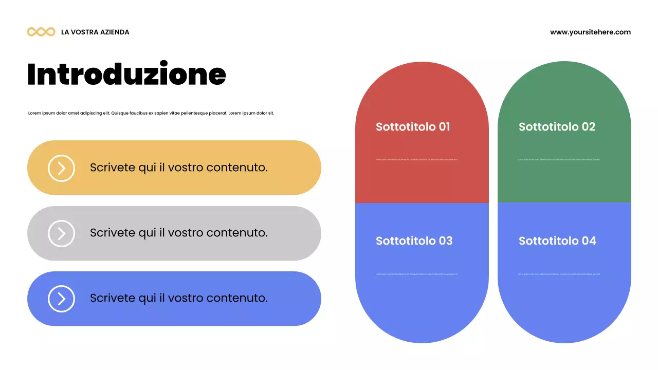 Presentazione dell'annuncio del team moderno e colorato