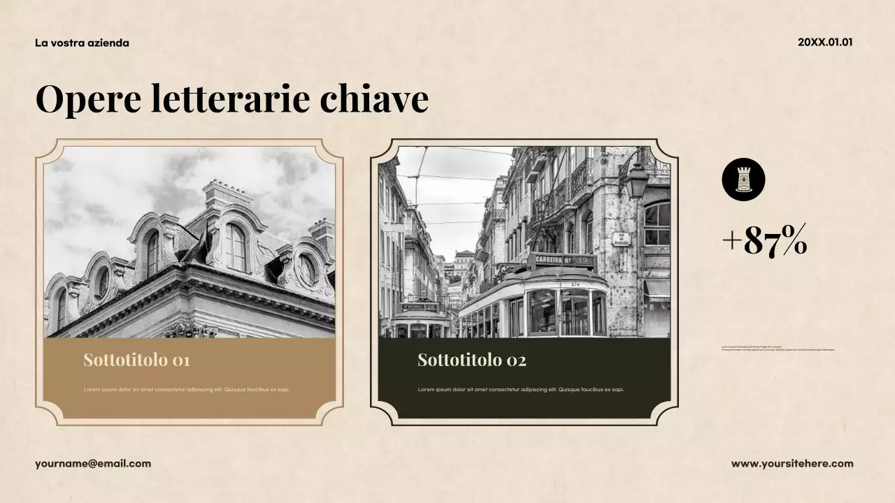 Presentazione della letteratura classica Beige