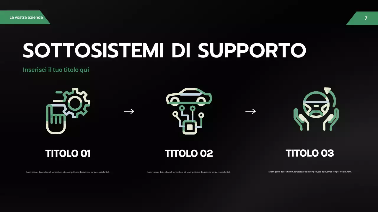 Presentazione automobilistica moderna nera