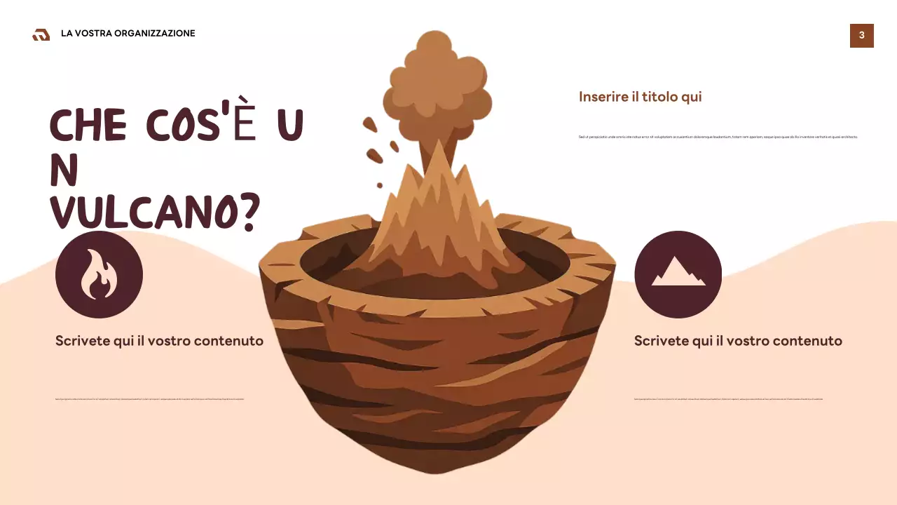 Presentazione della guida geologica retro marrone
