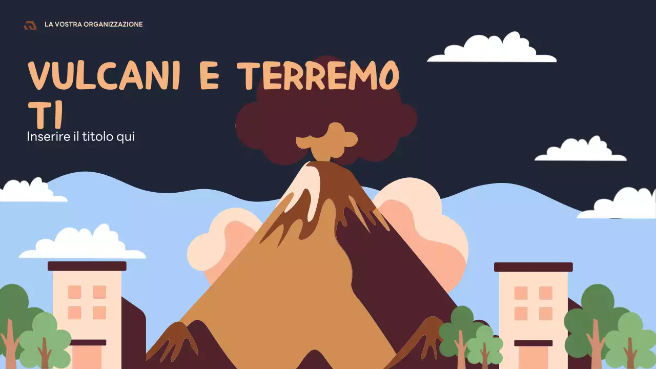 Presentazione della guida geologica retro marrone