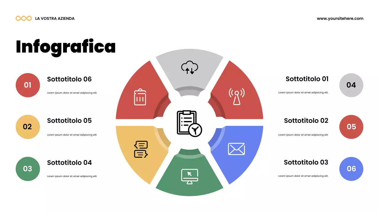 Presentazione dell'annuncio del team moderno e colorato