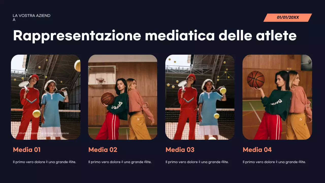 Presentazione dell'annuncio sportivo moderno rosso