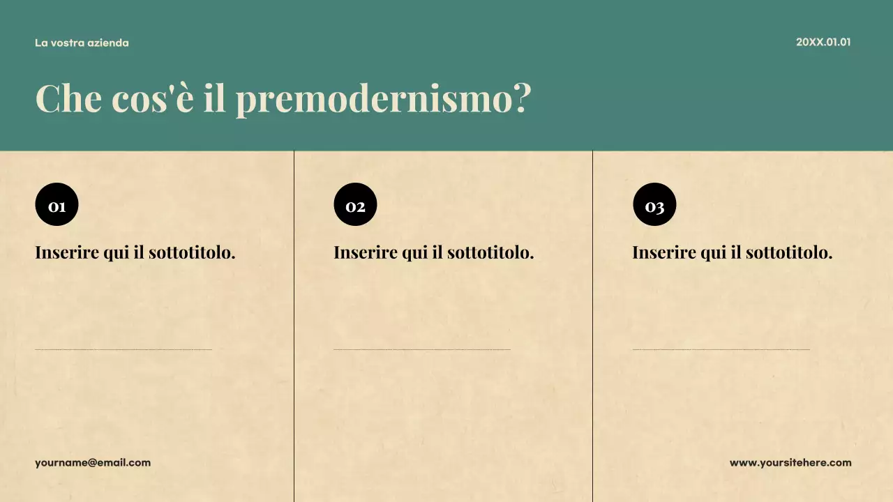 Presentazione della letteratura classica Beige