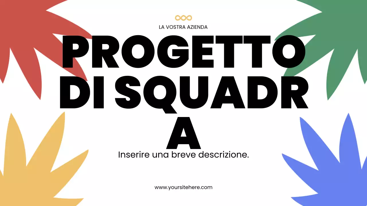 Presentazione dell'annuncio del team moderno e colorato