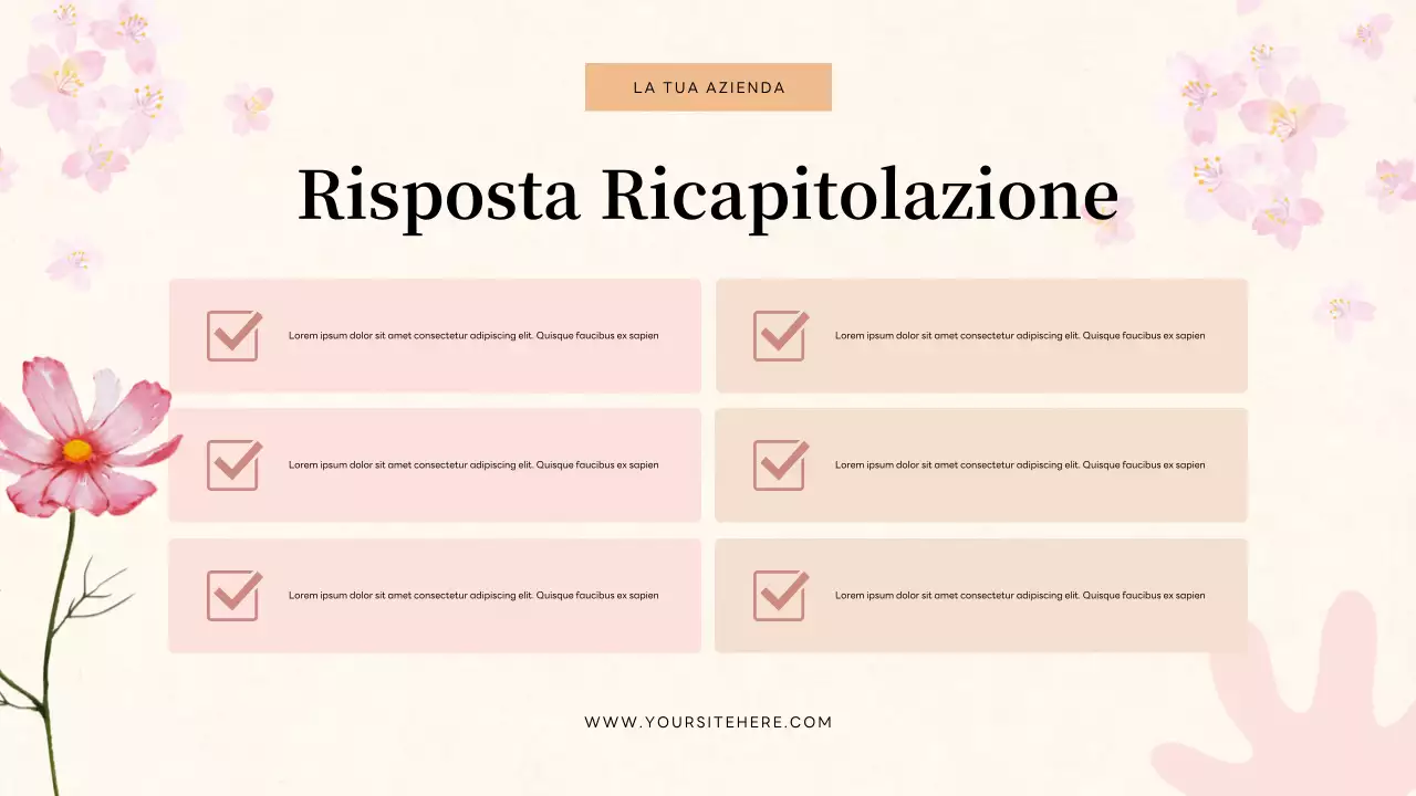 Presentazione dell'invito al quiz floreale beige