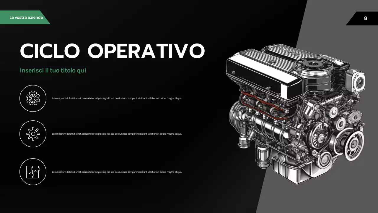 Presentazione automobilistica moderna nera