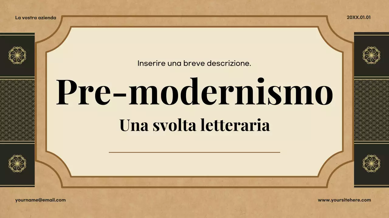 Presentazione della letteratura classica Beige