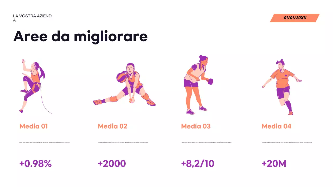 Presentazione dell'annuncio sportivo moderno rosso