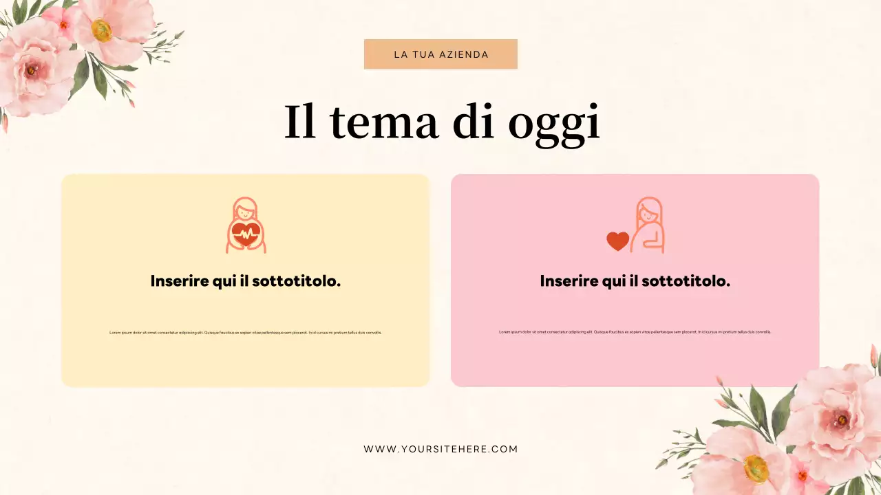 Presentazione dell'invito al quiz floreale beige