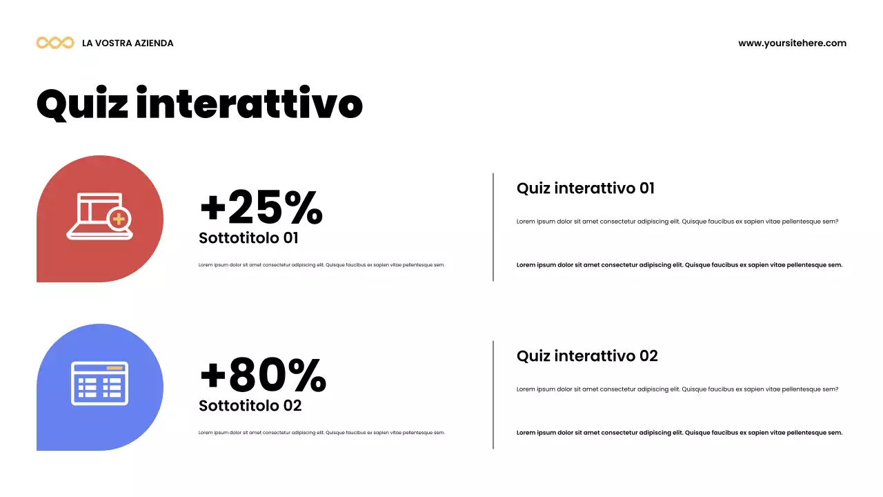 Presentazione dell'annuncio del team moderno e colorato
