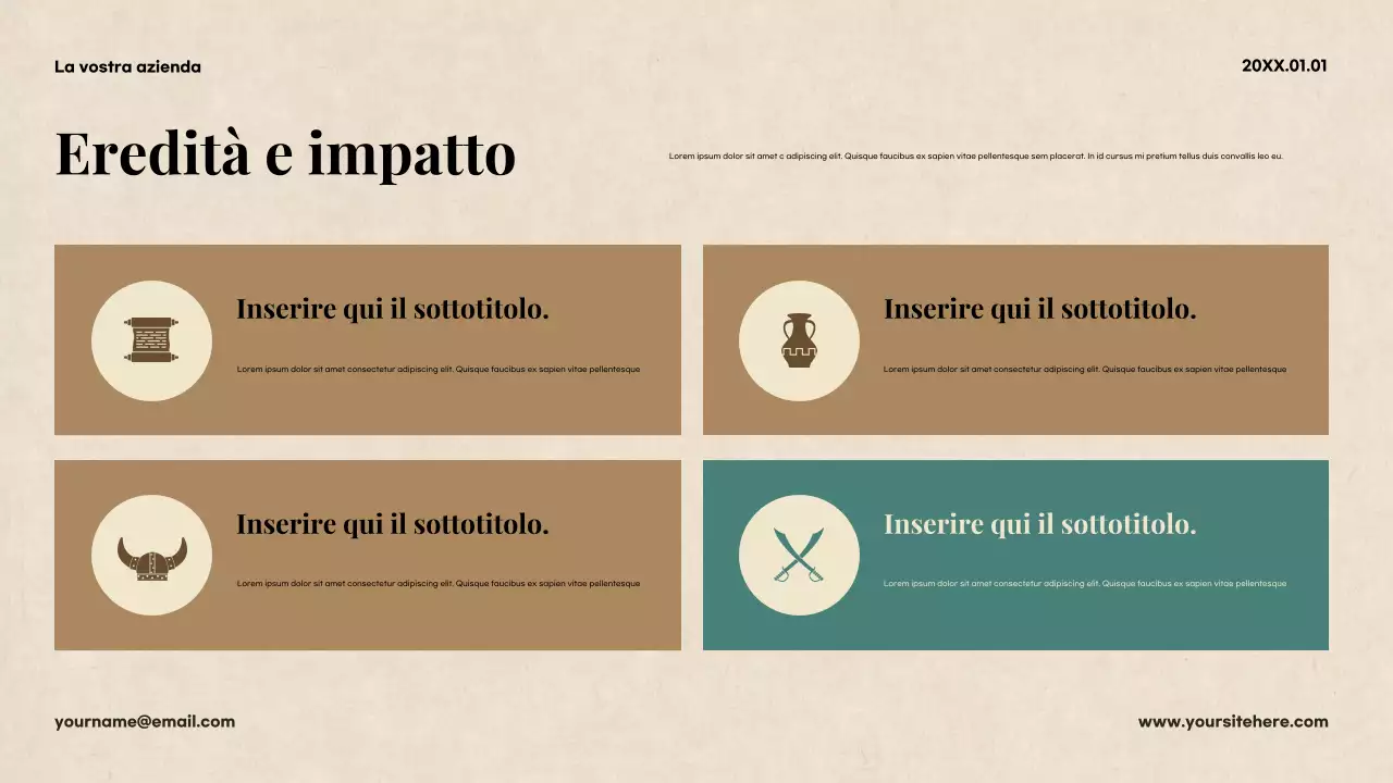 Presentazione della letteratura classica Beige