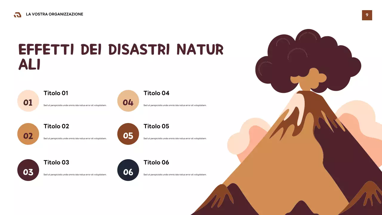 Presentazione della guida geologica retro marrone