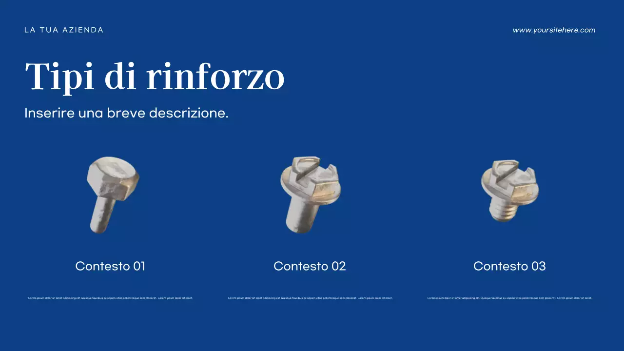 Presentazione aziendale moderna blu