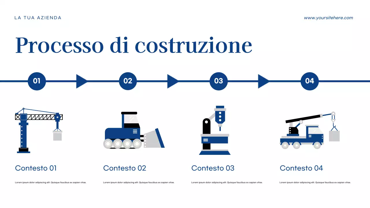 Presentazione aziendale moderna blu