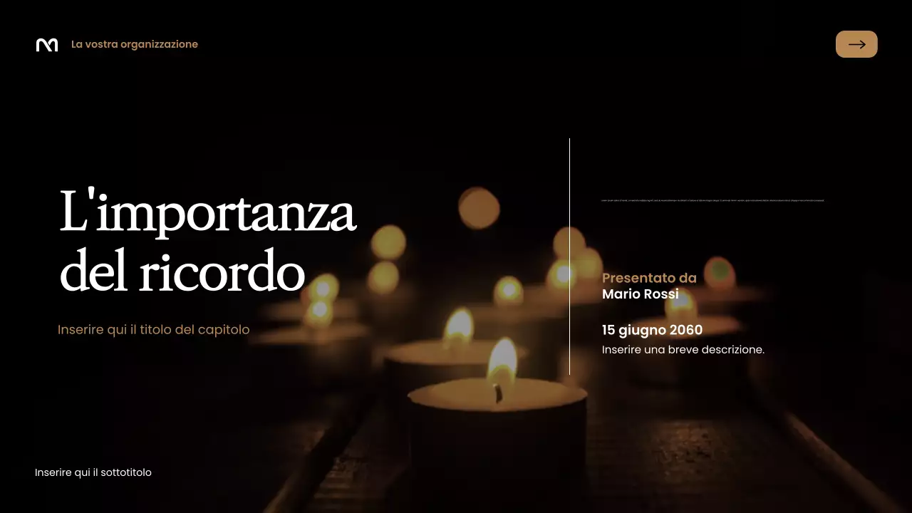 Presentazione commemorativa elegante nera