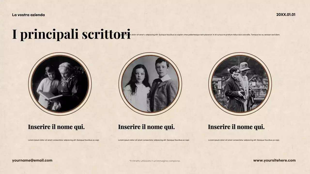 Presentazione della letteratura classica Beige