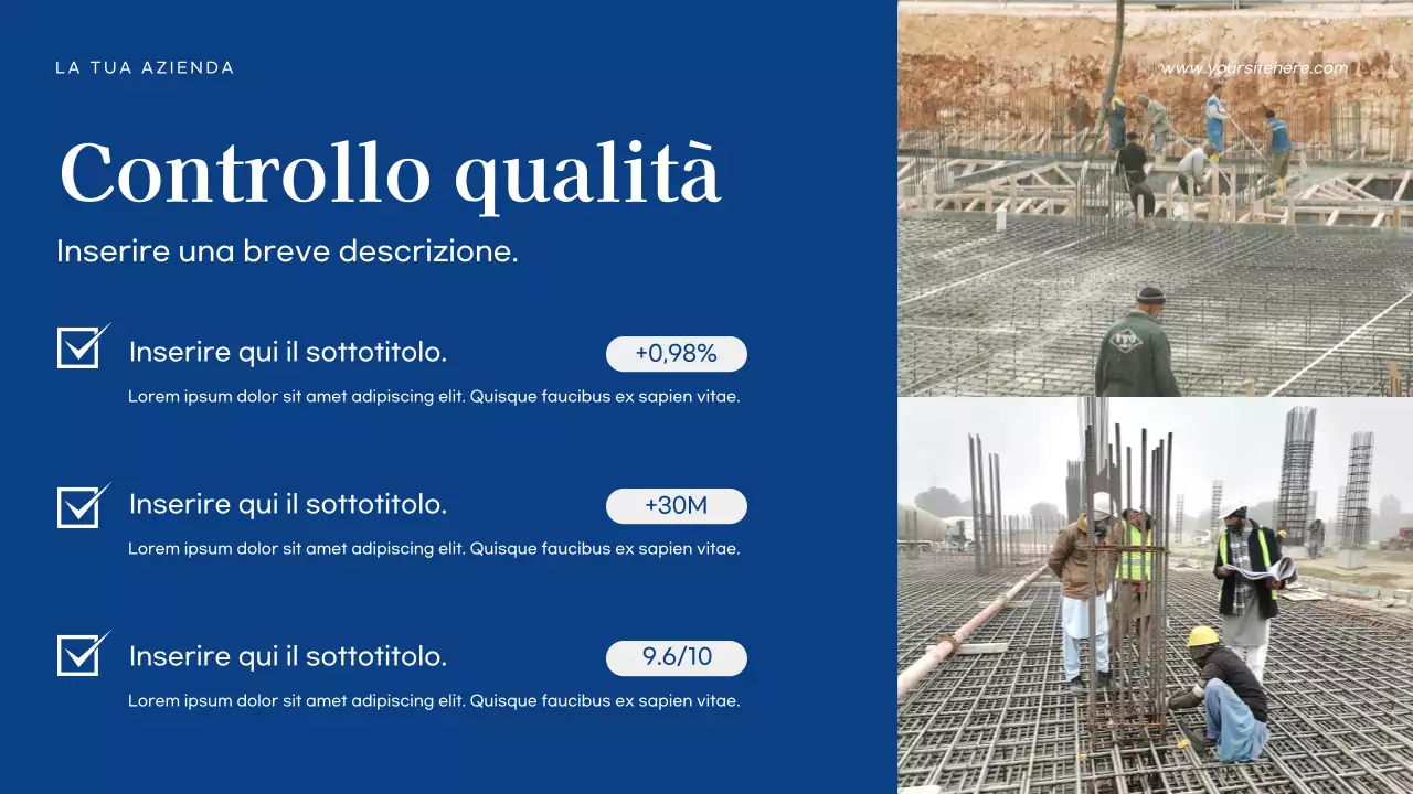 Presentazione aziendale moderna blu