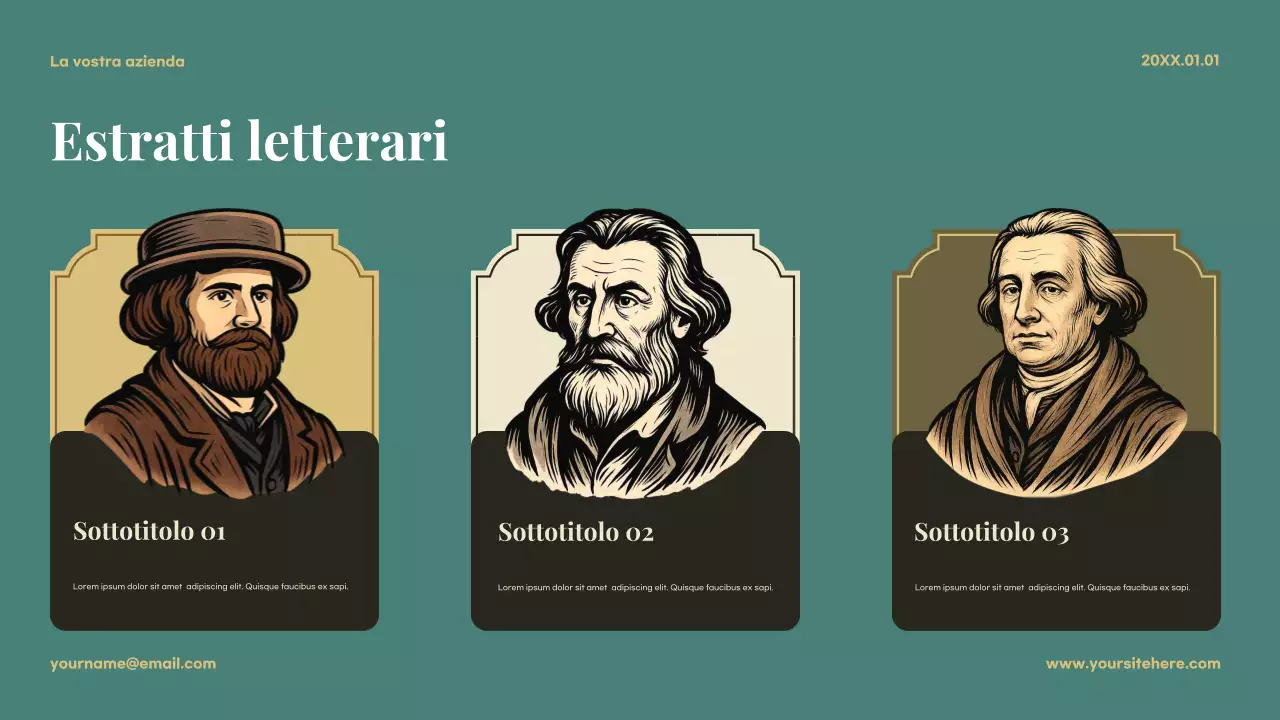 Presentazione della letteratura classica Beige