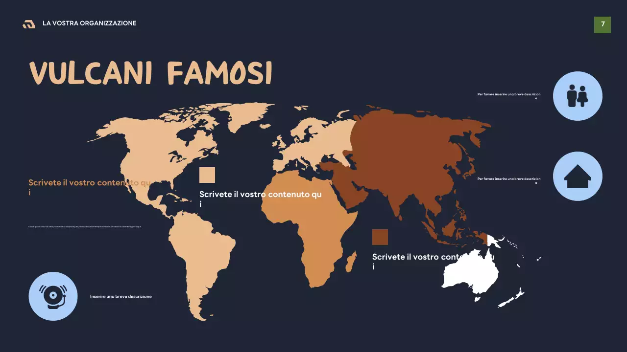 Presentazione della guida geologica retro marrone