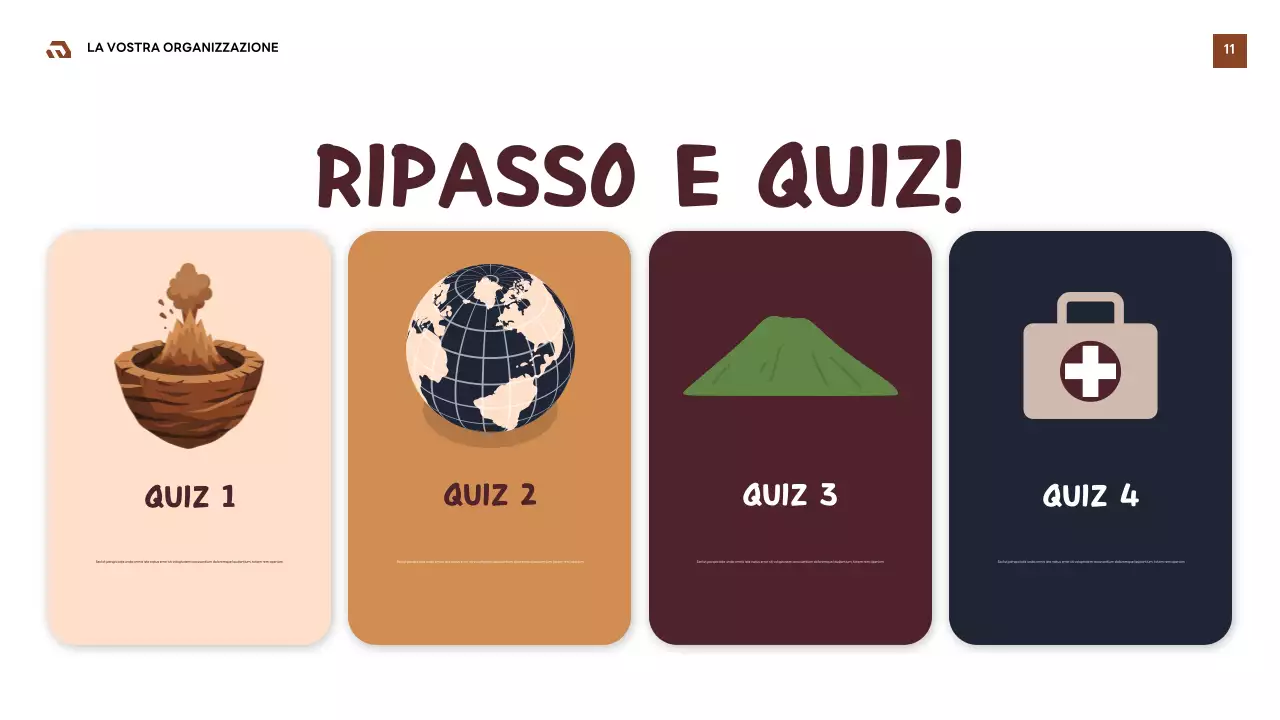 Presentazione della guida geologica retro marrone