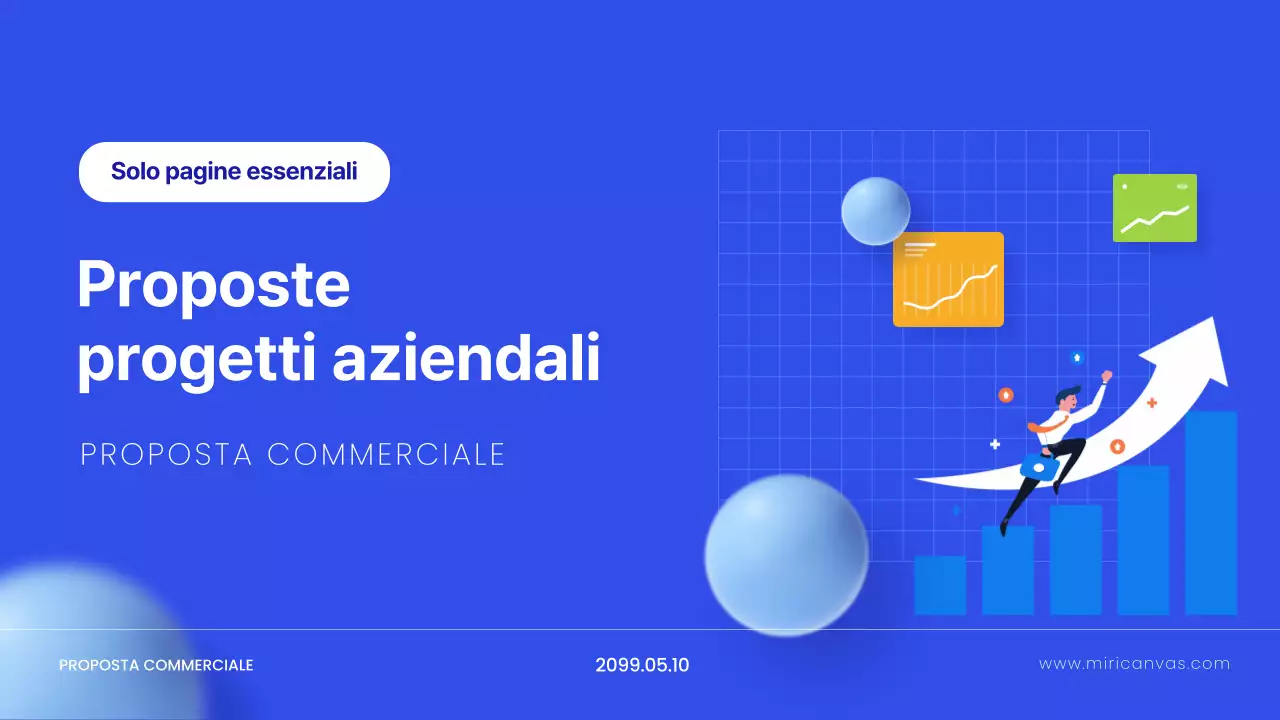 Pianificazione della proposta moderna blu