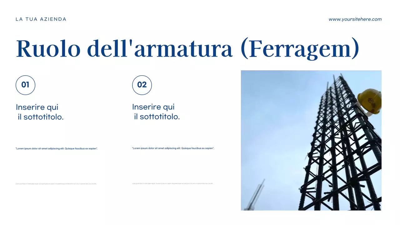 Presentazione aziendale moderna blu