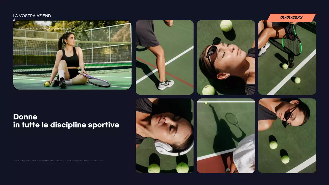 Presentazione dell'annuncio sportivo moderno rosso