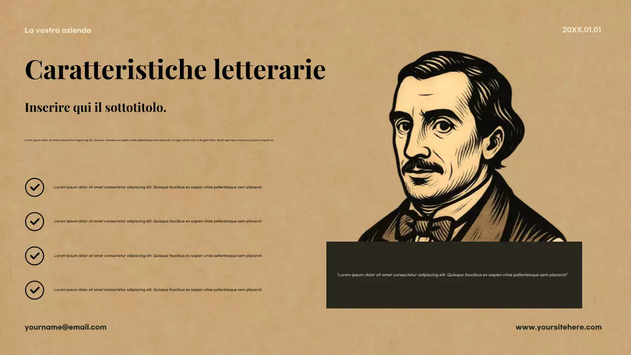 Presentazione della letteratura classica Beige