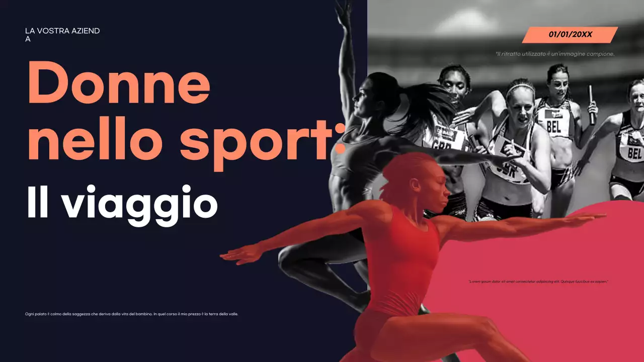 Presentazione dell'annuncio sportivo moderno rosso