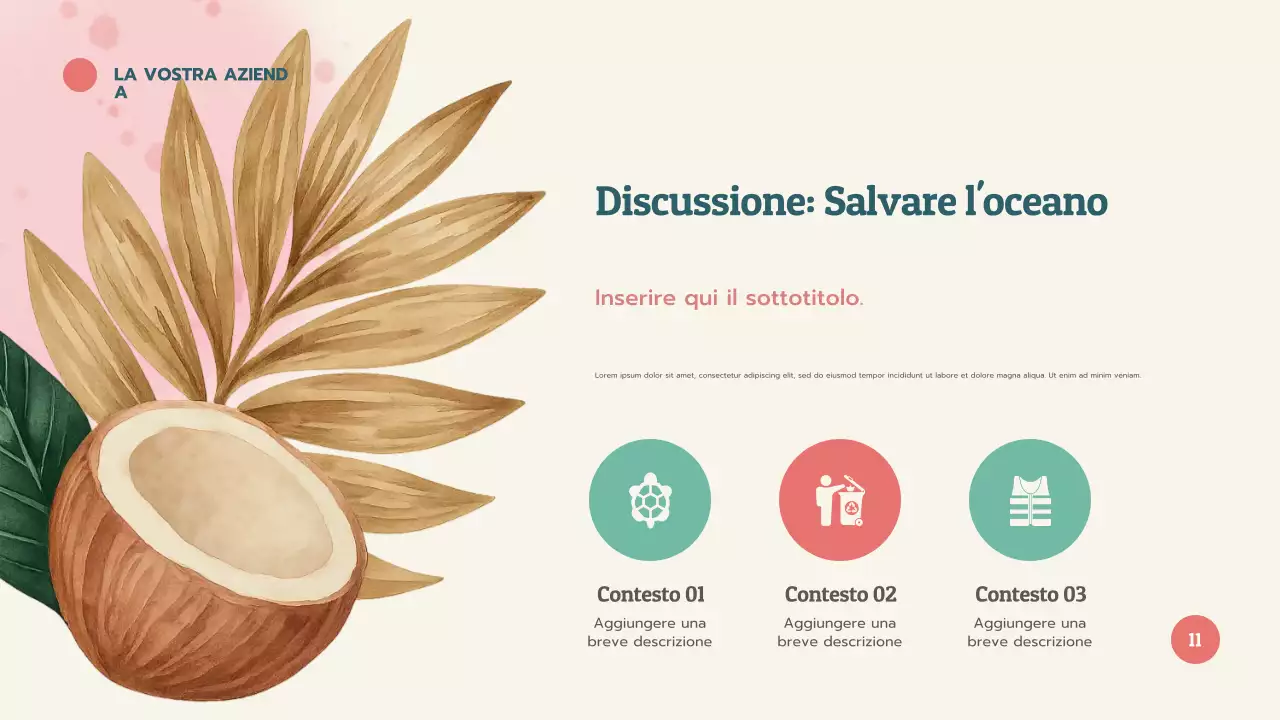 Presentazione didattica sui coralli tropicali