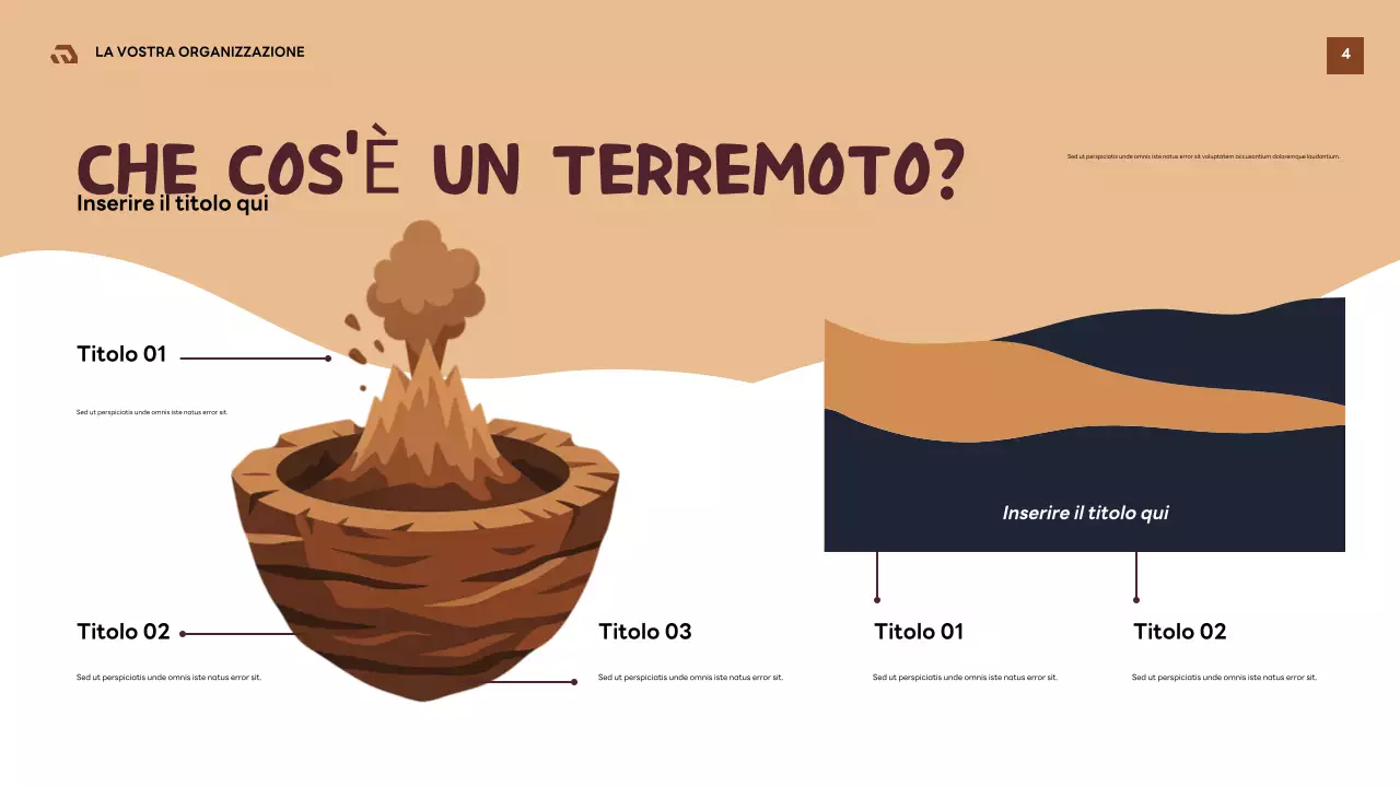 Presentazione della guida geologica retro marrone