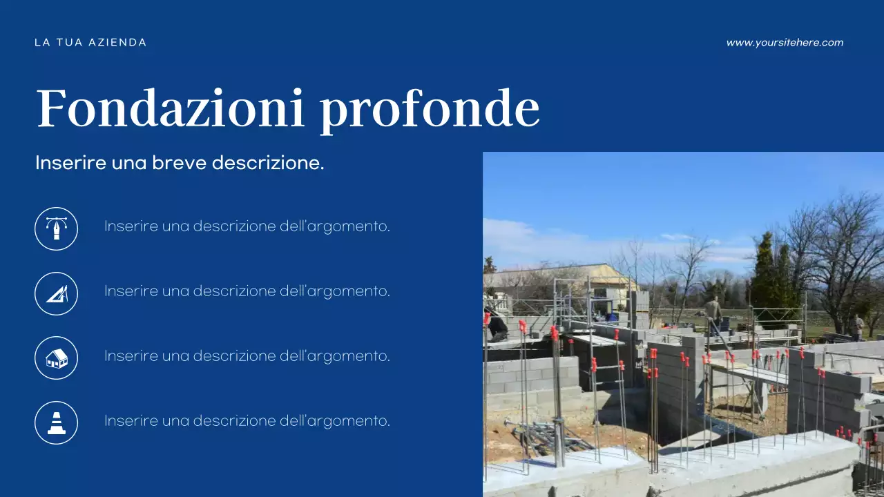 Presentazione aziendale moderna blu