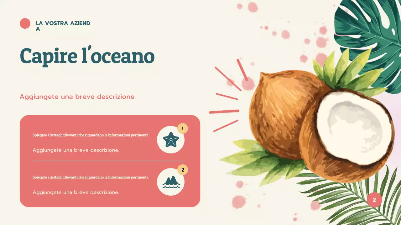 Presentazione didattica sui coralli tropicali