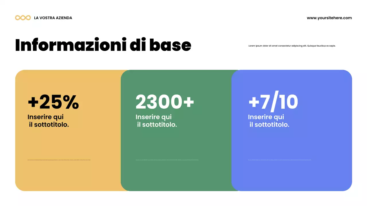 Presentazione dell'annuncio del team moderno e colorato