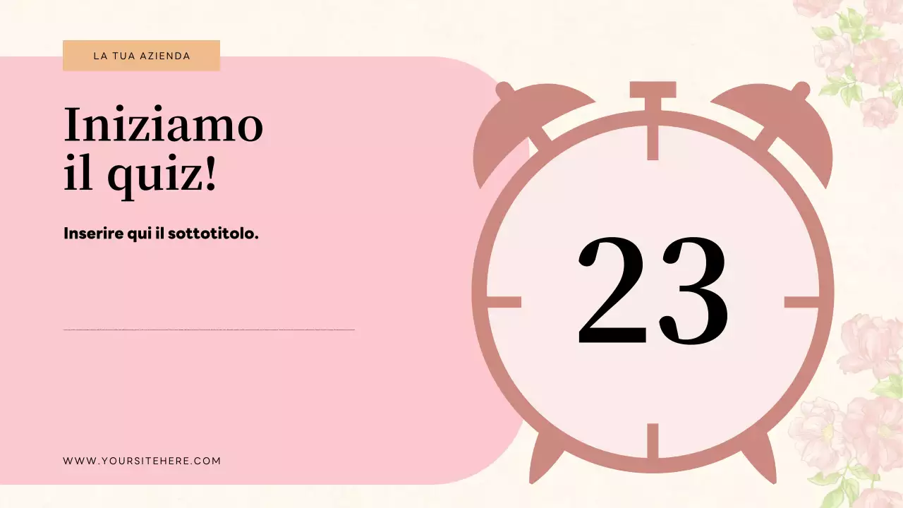 Presentazione dell'invito al quiz floreale beige