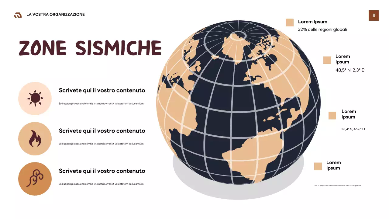 Presentazione della guida geologica retro marrone