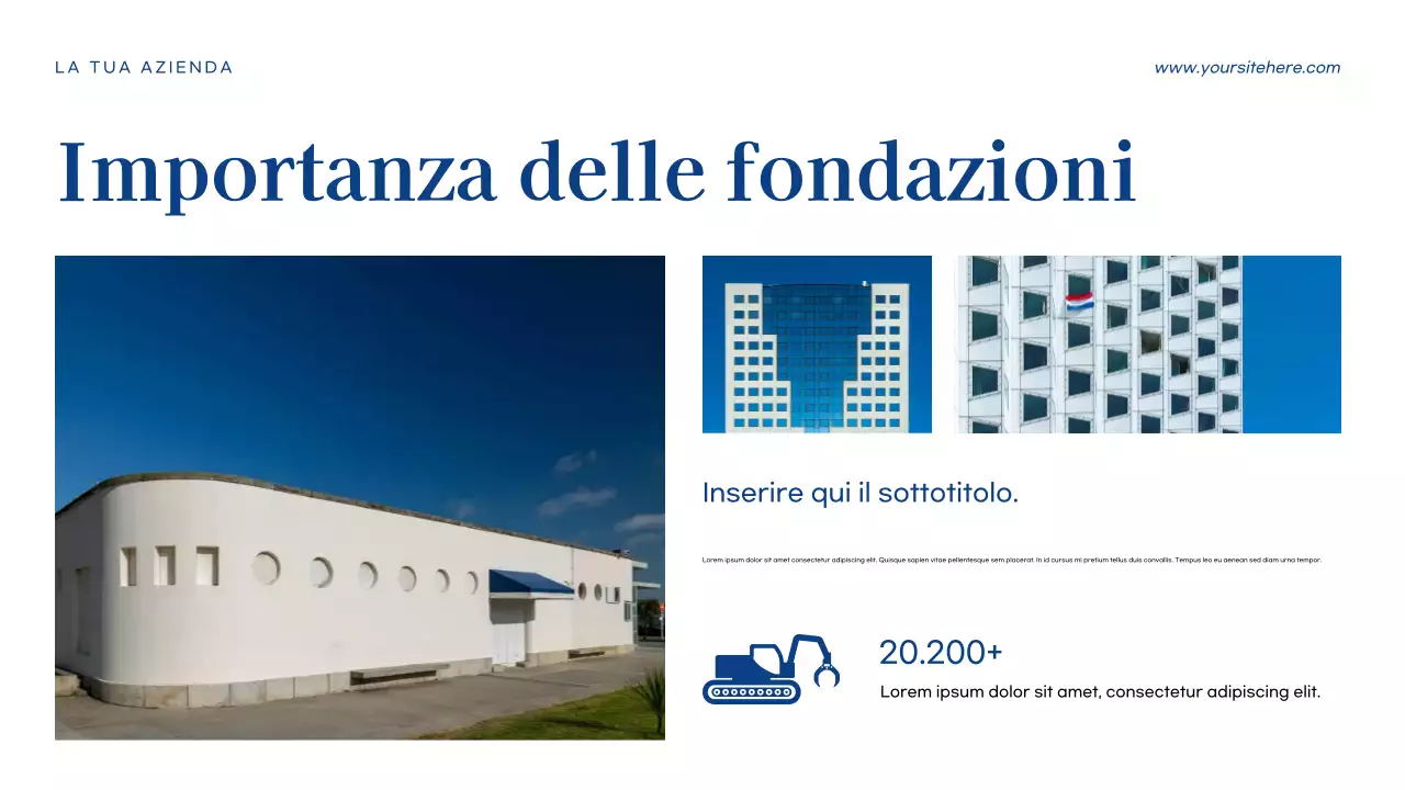 Presentazione aziendale moderna blu