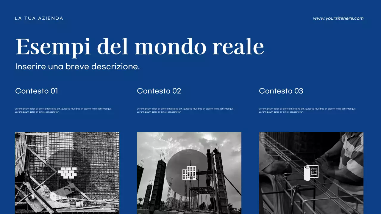 Presentazione aziendale moderna blu