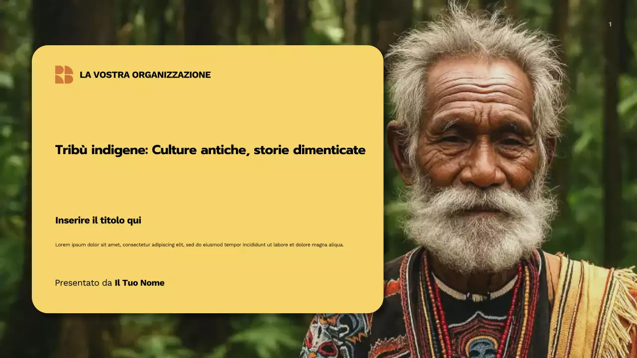 Presentazione della cultura tradizionale beige