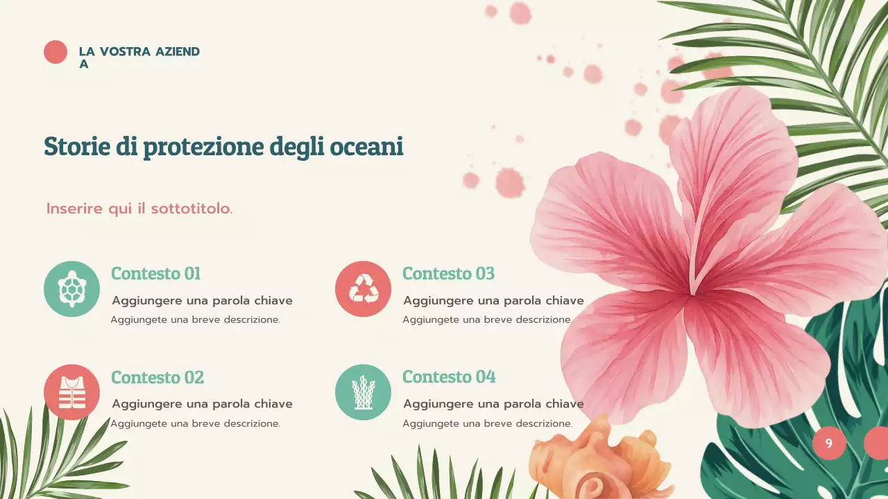 Presentazione didattica sui coralli tropicali