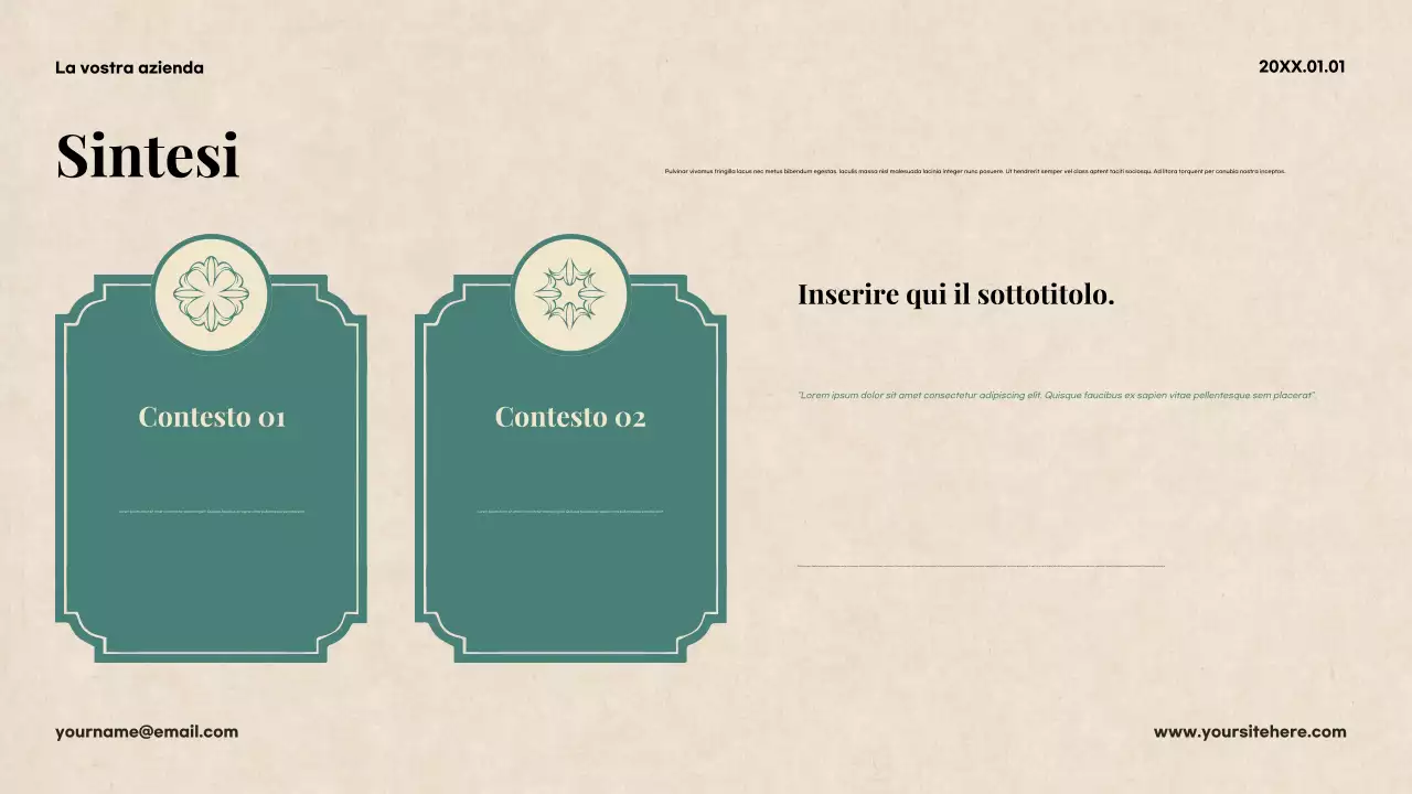 Presentazione della letteratura classica Beige