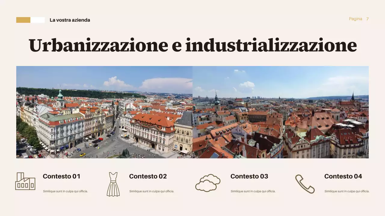 Presentazione del rapporto sull'industrializzazione di Brown Vintage