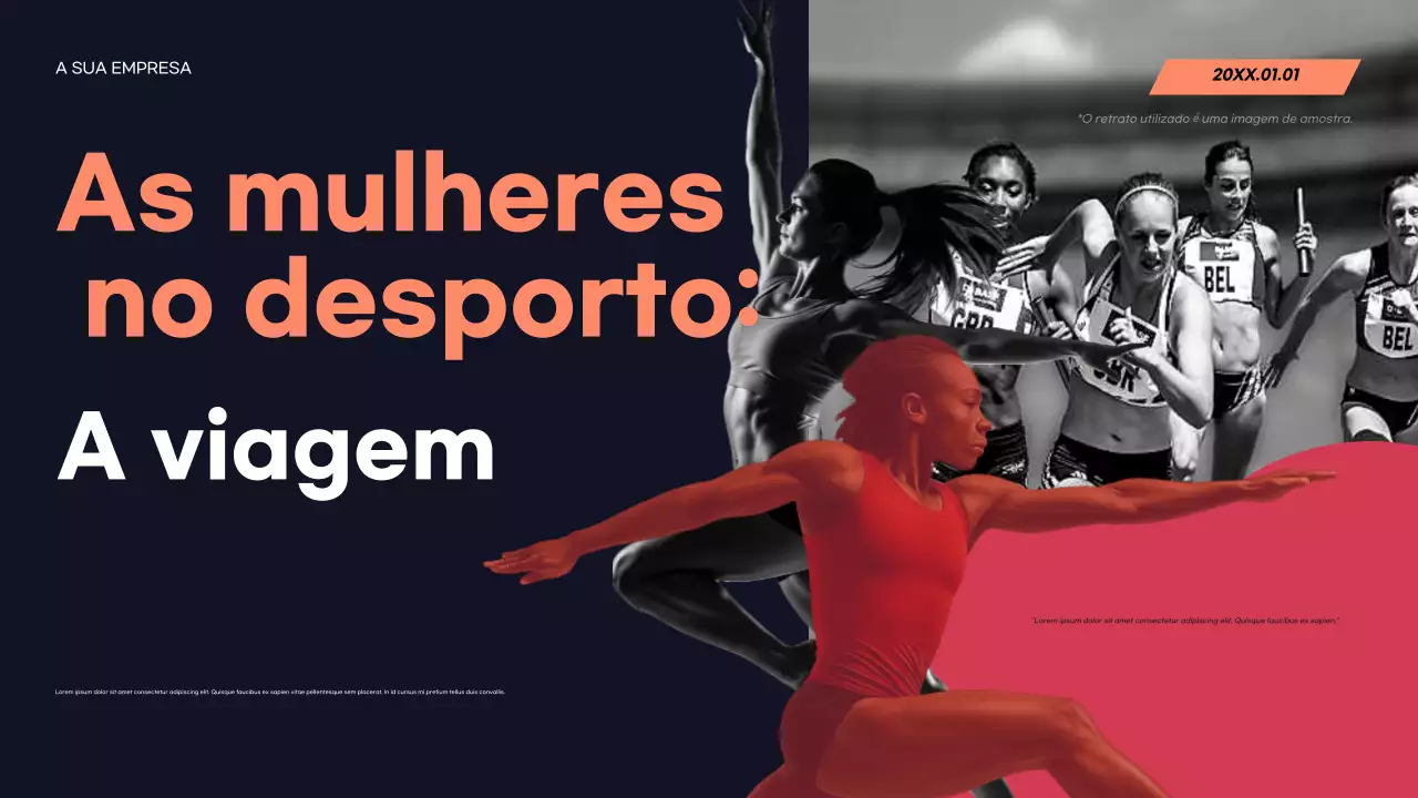 Apresentação do anúncio do Red Modern Sports