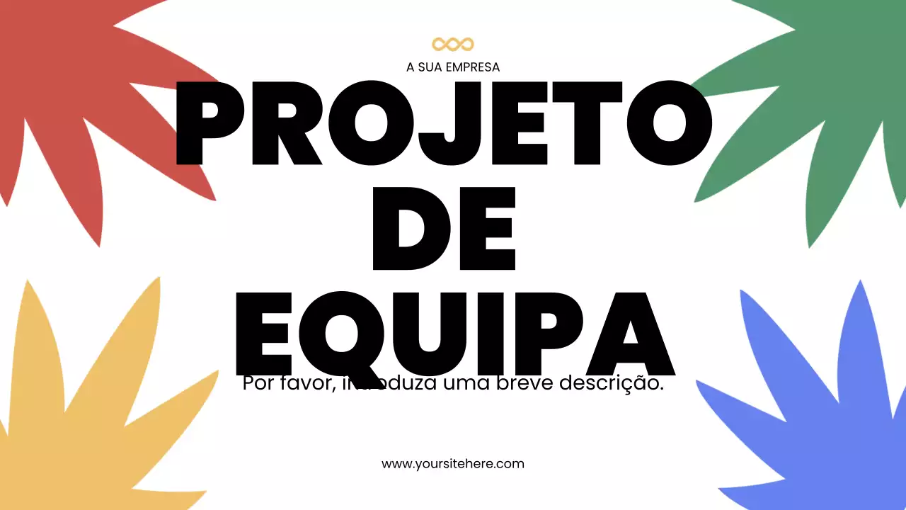 Apresentação de anúncio de equipe moderna e colorida