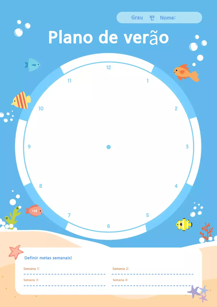 Planejador de férias para bebês Sky Blue