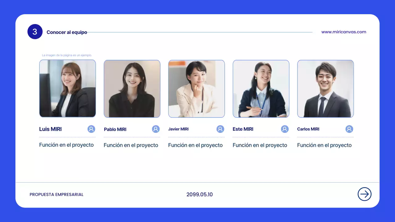 Planificación de propuestas modernas azules
